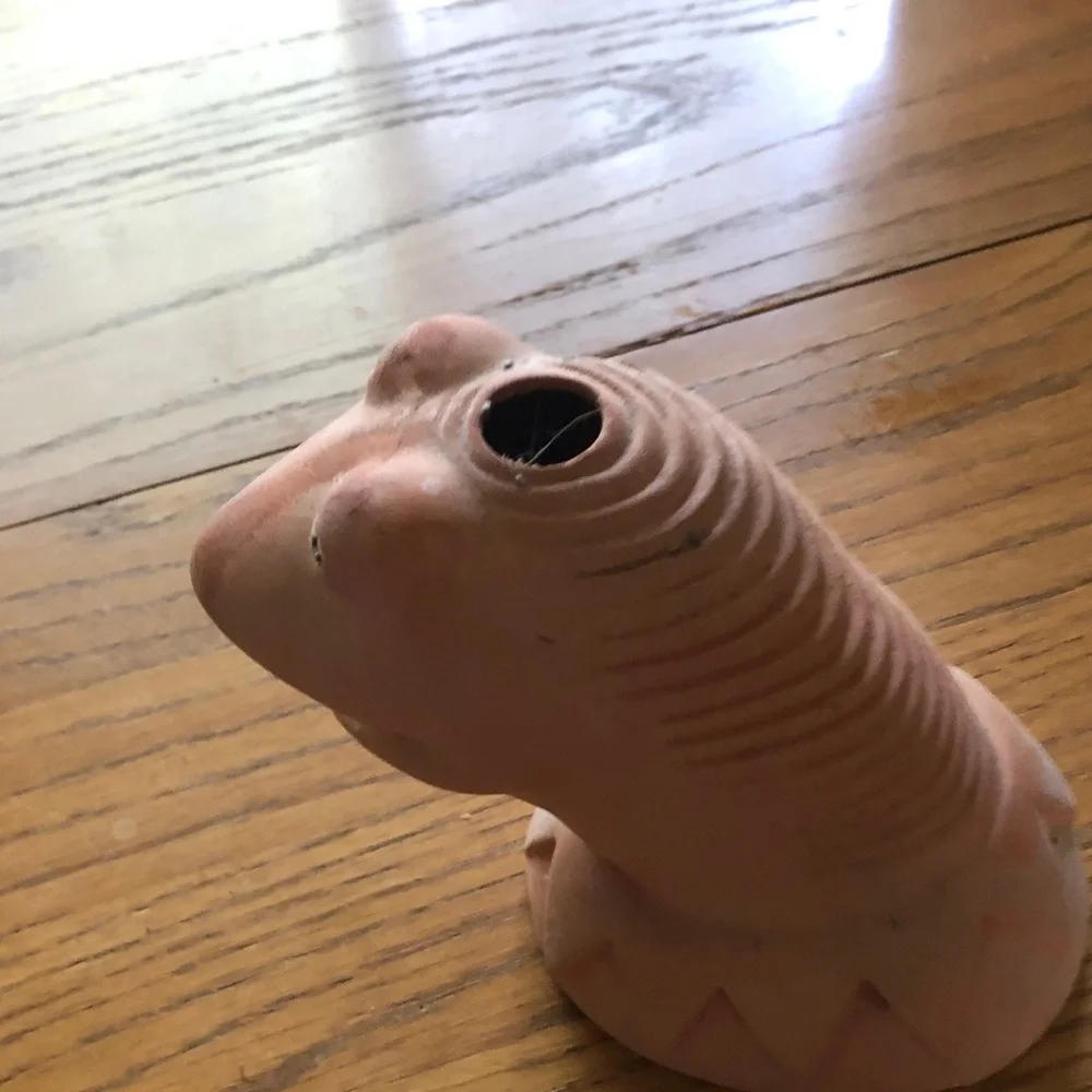 Pink Ceramic Frog Vase